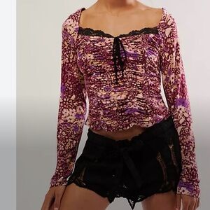 FREE PEOPLE Layer It On Me Ruched Crop Top